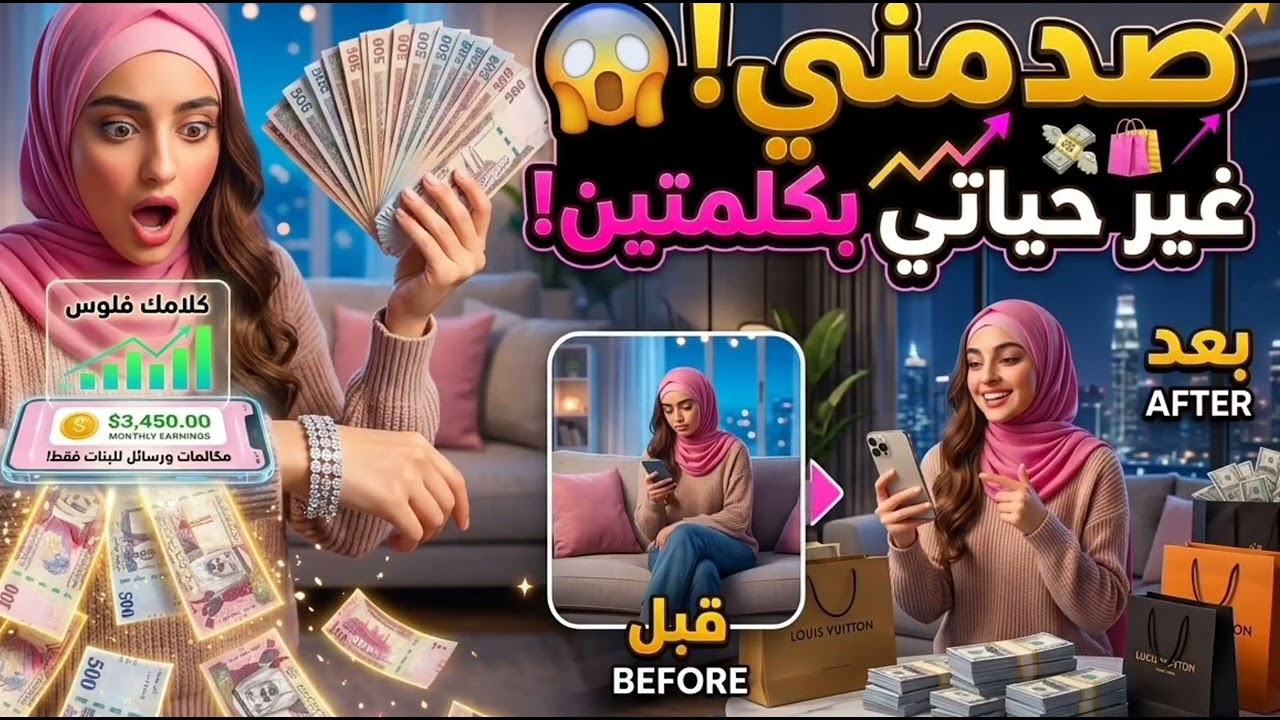 قصتي من الصفر: كيف غيّر هذا التطبيق حياتي بكلمتين؟ 💸 (شغل للبنات فقط 🌸)