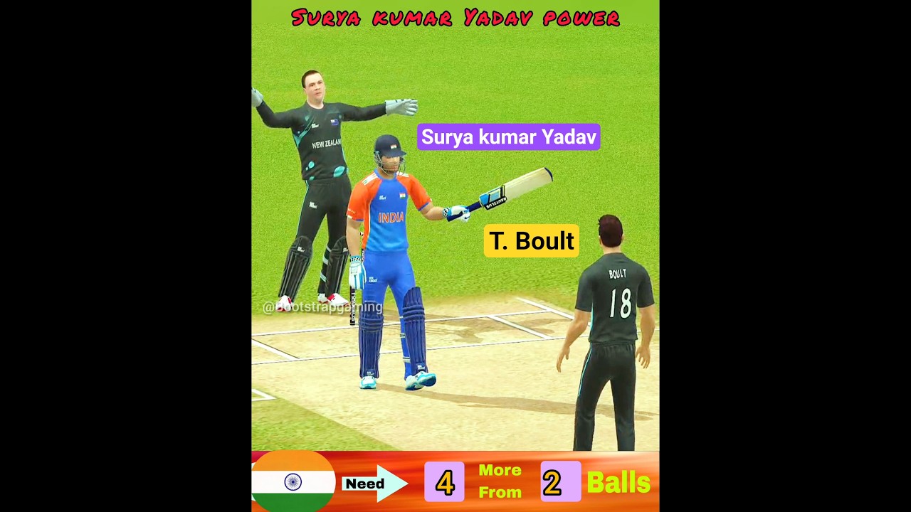 20 of 6 balls | SuryaKumar Yadav ka Prahaar🔥🔥Boult Dhila kar diya!Real cricket #shorts #cricket