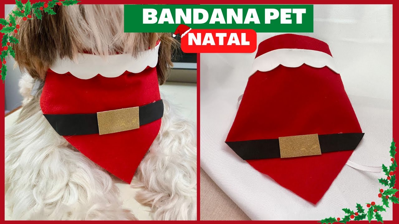 FAÇA essa BANDANA PET de FELTRO sem precisar de maquina de costura, SUPER fácil e VENDA MUITO!