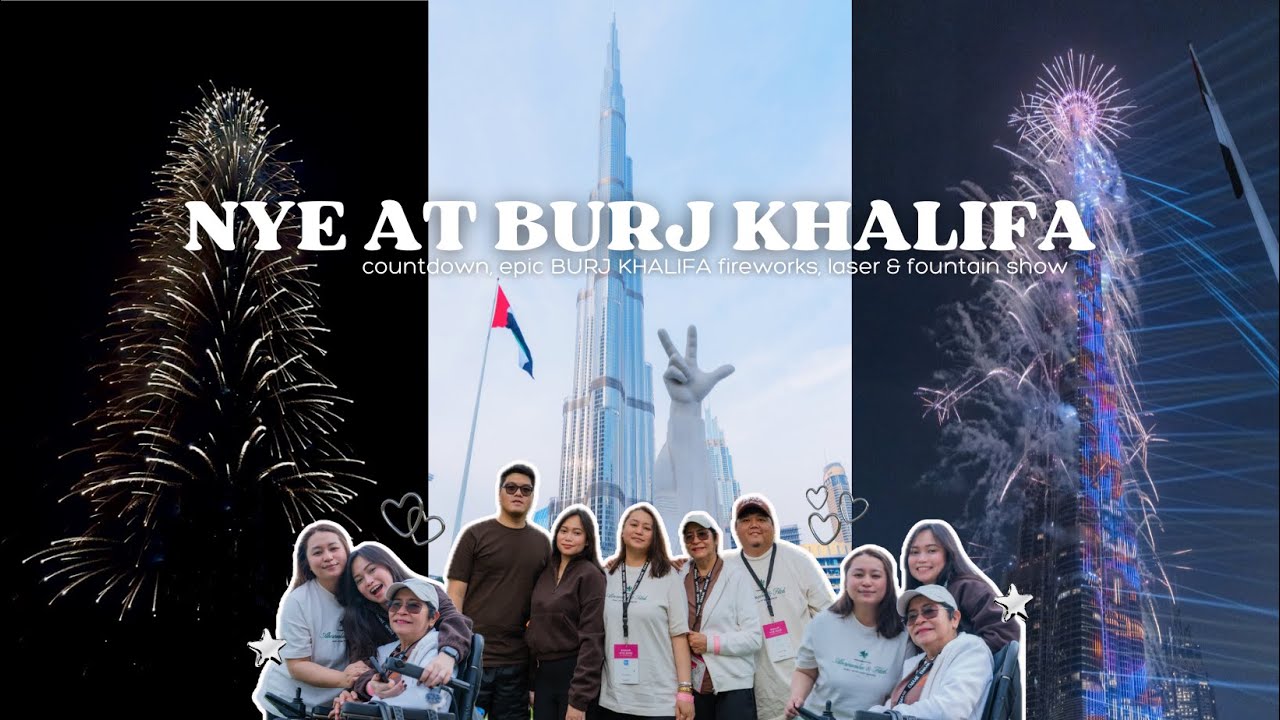 NYE VLOG AT BURJ KHALIFA  🎆🎇 Burj Khalifa Fireworks, NY Countdown, Foodtrip at Burj Park +more