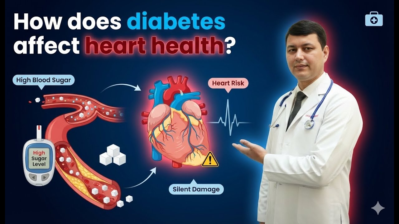 How does diabetes affect heart health?
