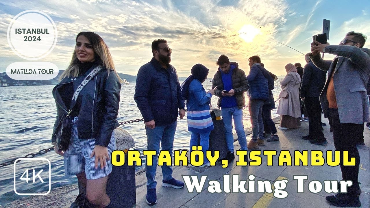 Istanbul's Walking Tour, Ortaköy District : Exploring KUMPIR Heaven⎮Turkey⎮January 2024⎮4K 25FPS