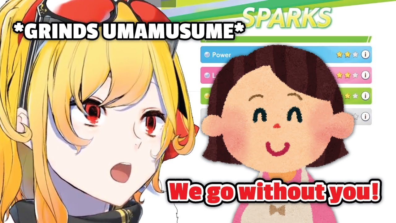Kaela's family left her for dinner because Kaela keep playing UMAMUSUME