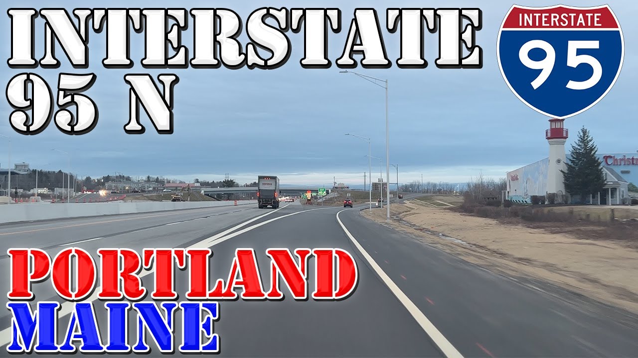 I-95 North - Maine Turnpike - Kittery to Portland - Maine - 4K Highway Drive