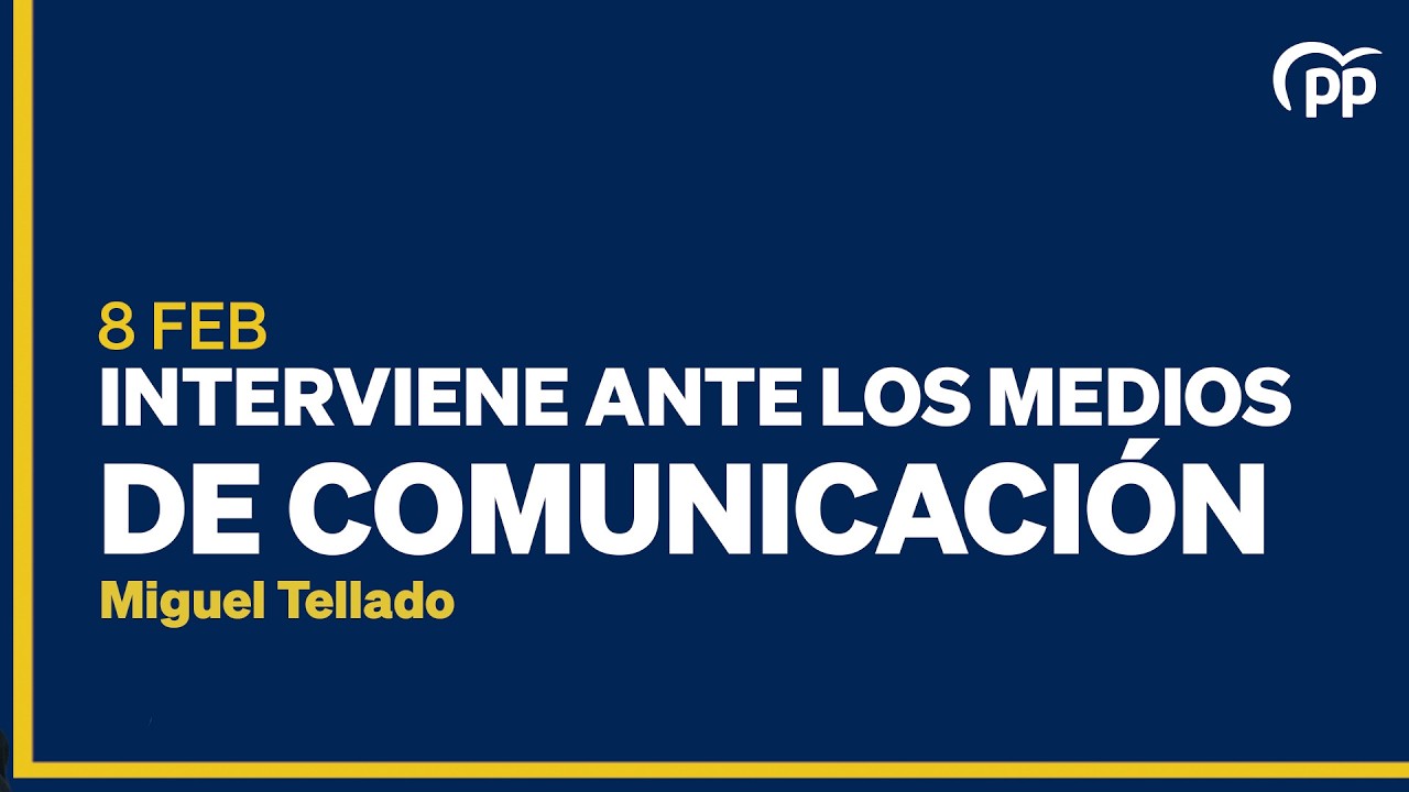 Miguel Tellado interviene frente a los medios de comunicación