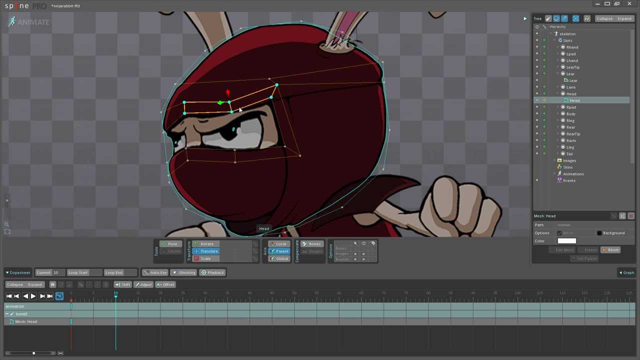 Spine - FFD and Meshes