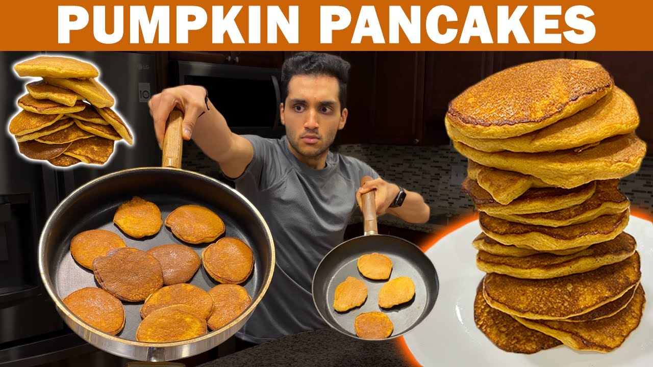 SUPER FLUFFY PUMPKIN SOUFFLÉ PANCAKES || High Fiber, High Protein, Low Calorie Pumpkin Pancakes