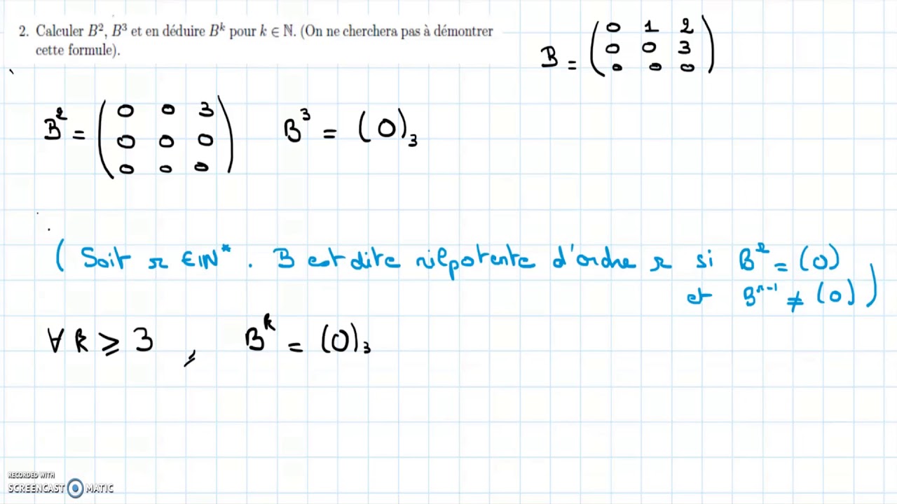 TD8 Exercice 3 Binôme de Newton matrices