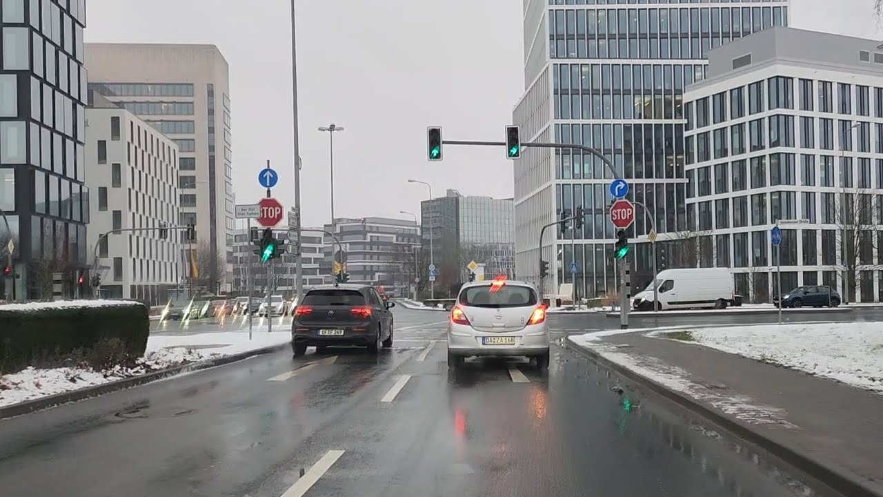 Drive in snow& Rain from Steinbach to Kelkheim over Highway/Autobahn A66  PLEASE LIKE&SUBSCRIBE 