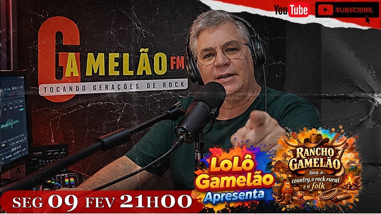 O Rock Rural com o Country e o Folk Music no Programa Rancho Gamelão de hoje 09 02 ao vivo 21h00