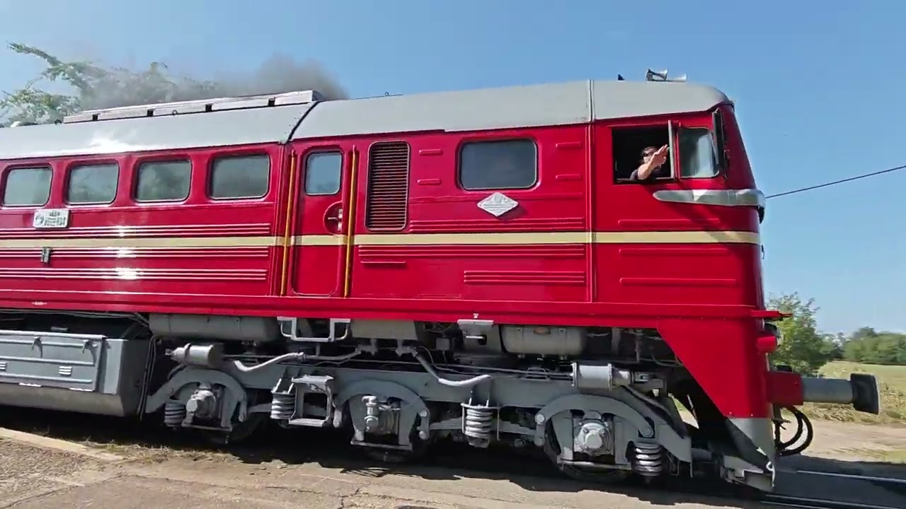 MÁV M62 194 Szergej síp és kürt hangol, indulás Felsőpakonyról