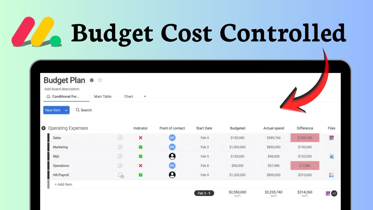 How to use monday.com for budget tracking (Financial Control)