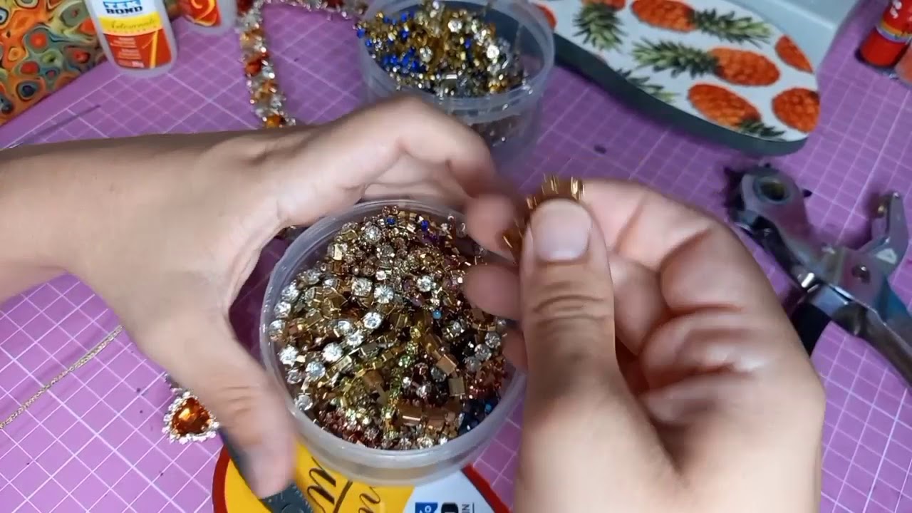 Chinelo Customizado com Cabedal de corrente /faça você mesmo.