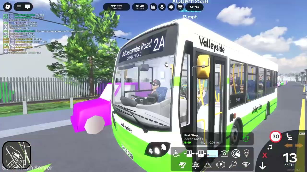 Roblox Croydon Driving Valleyside Route 2A Beddington-Shirley