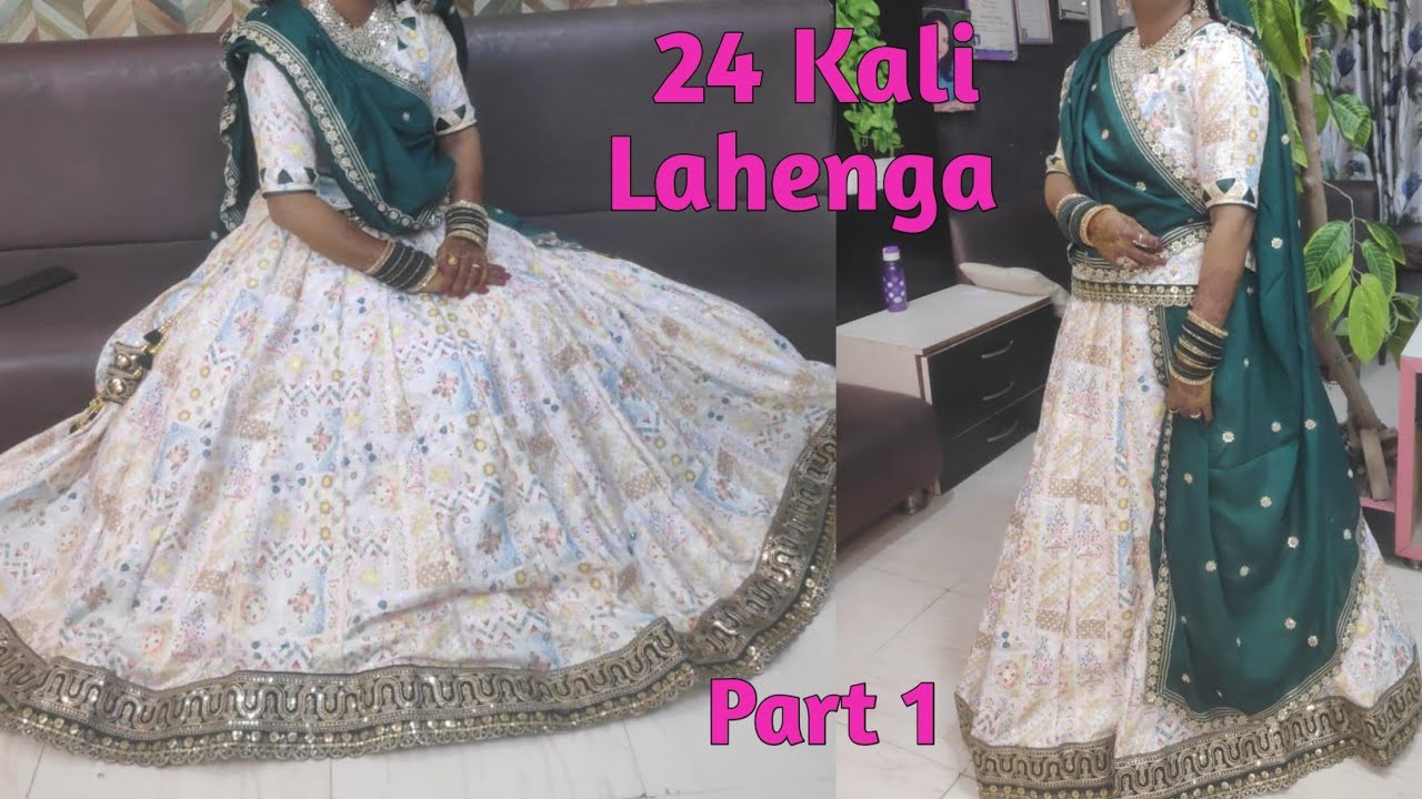 Part 1 Lehenga choli cutting and stitching | 24 Kali ka lehenga | Silai time