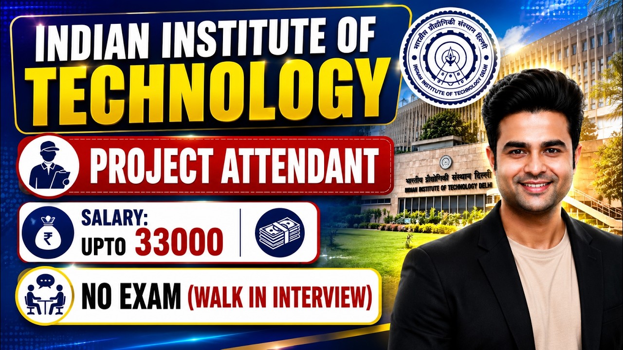 NIT Delhi Recruitment 2026 🔥 | Project Attendant Vacancy | ₹33,000 Salary | New Vacancy 2026