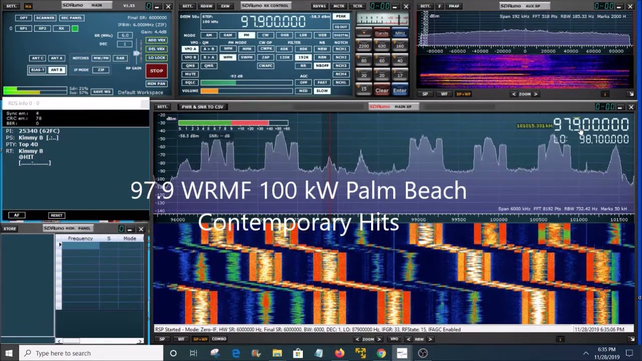 Hollywood, Florida FM Radio bandscan