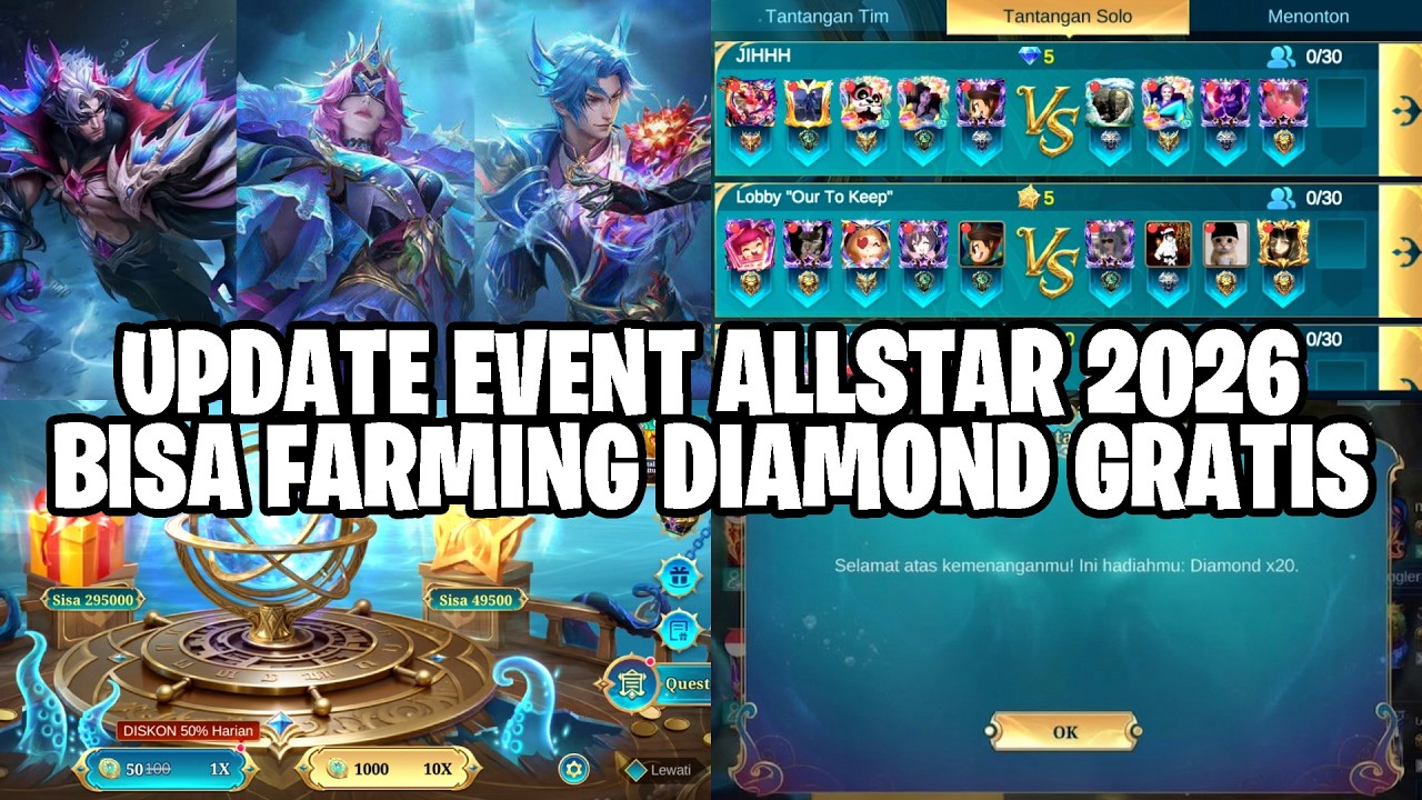 UPDATE EVENT ALLSTAR 2026 - BISA FARMING DIAMOND GRATIS SETIAP HARI ?!? MOBILE LEGENDS