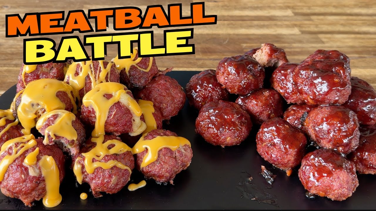 Smoked Meatballs Recipe 2 Ways - BBQ vs Cheesesteak