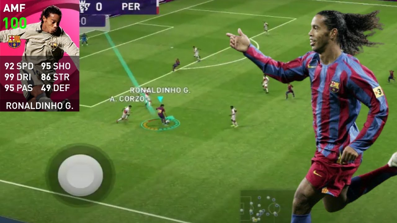 100 Rated Iconic Ronaldinho Skills And Goals | PES 2021 mobile |