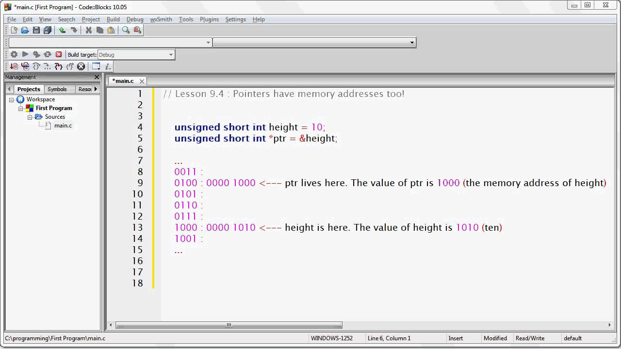 Lesson 9.4 : Pointers have memory addresses too