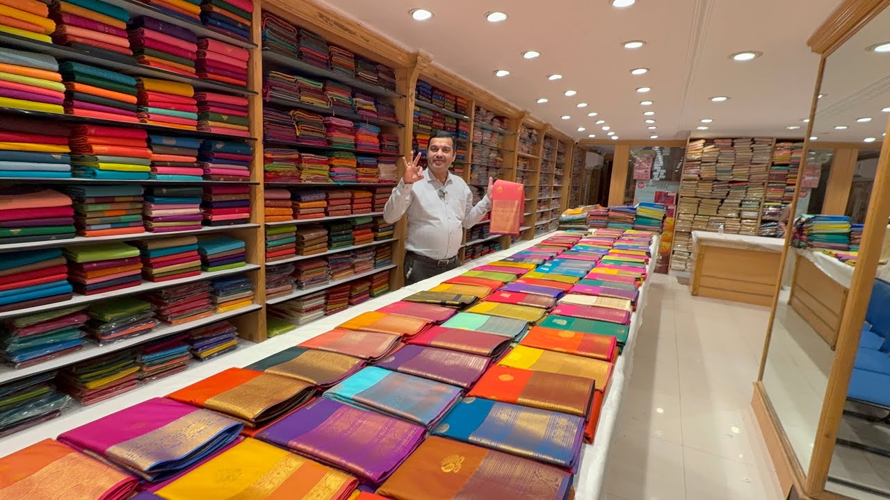 PICK ANY 1600/-😍🚨Bangalore Malleshwaram Huge Varieties in Semi Silk Sarees with Free Shipping.