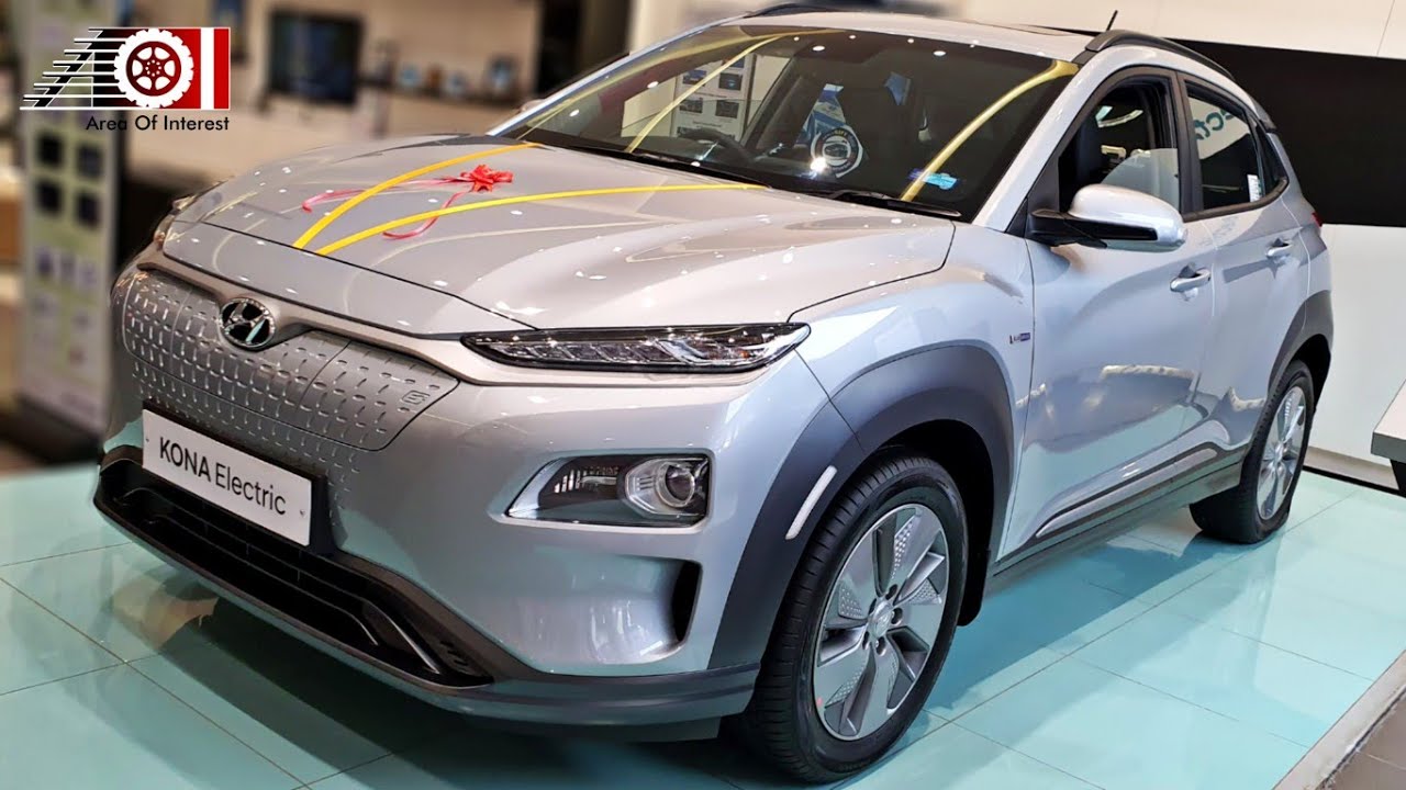 2020 Hyundai Kona Electric | Silver & Blue Color | Sunroof | Price | Range | Features | Interior