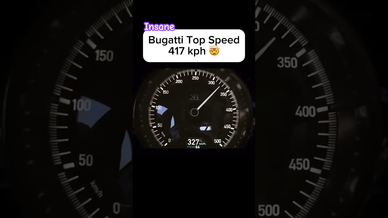 Bugatti Breaks Record: Reaches 417 kph on Highway! #bugatti #bugattiveyron #speed #400kph