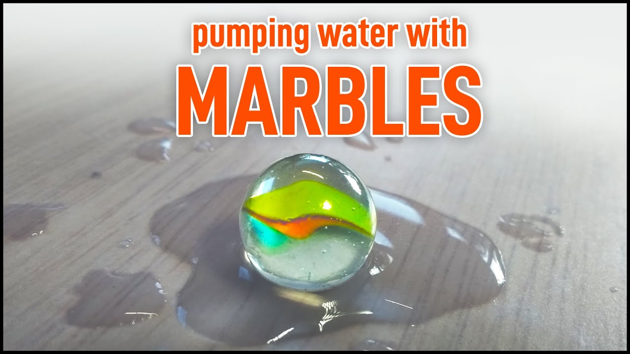 Water pump using marbles. How to make your own.