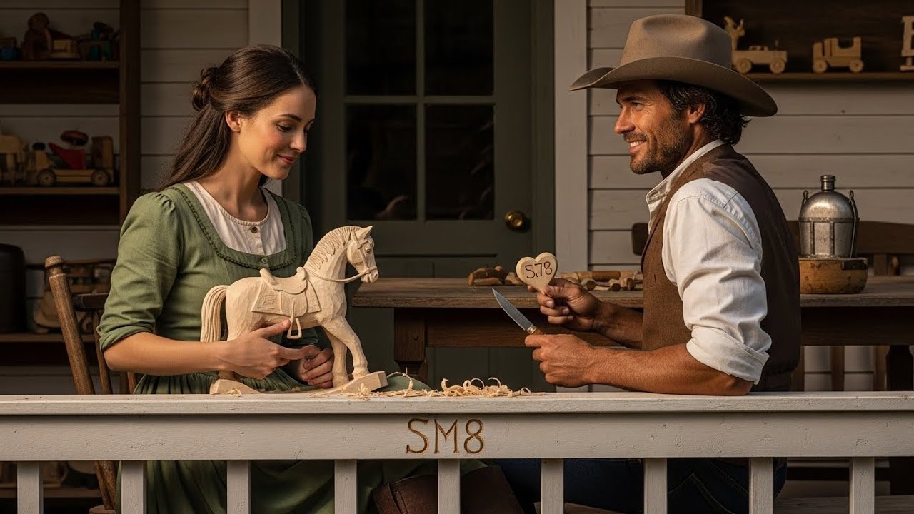 She Carved Wooden Toys For Children, A Playful Cowboy Carved His Initials Next To Hers