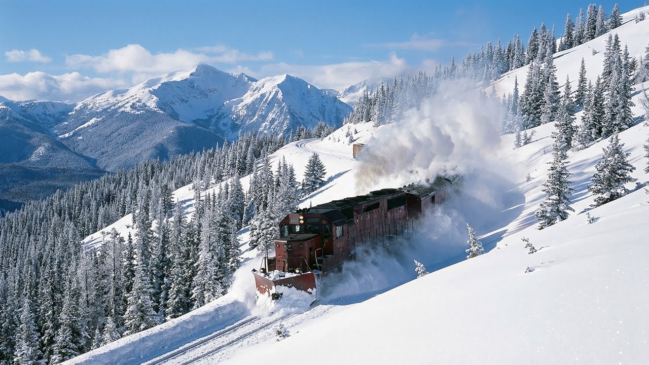 Snowy Mountain Train Piano – Peaceful Winter Music for Deep Sleep & Relaxation