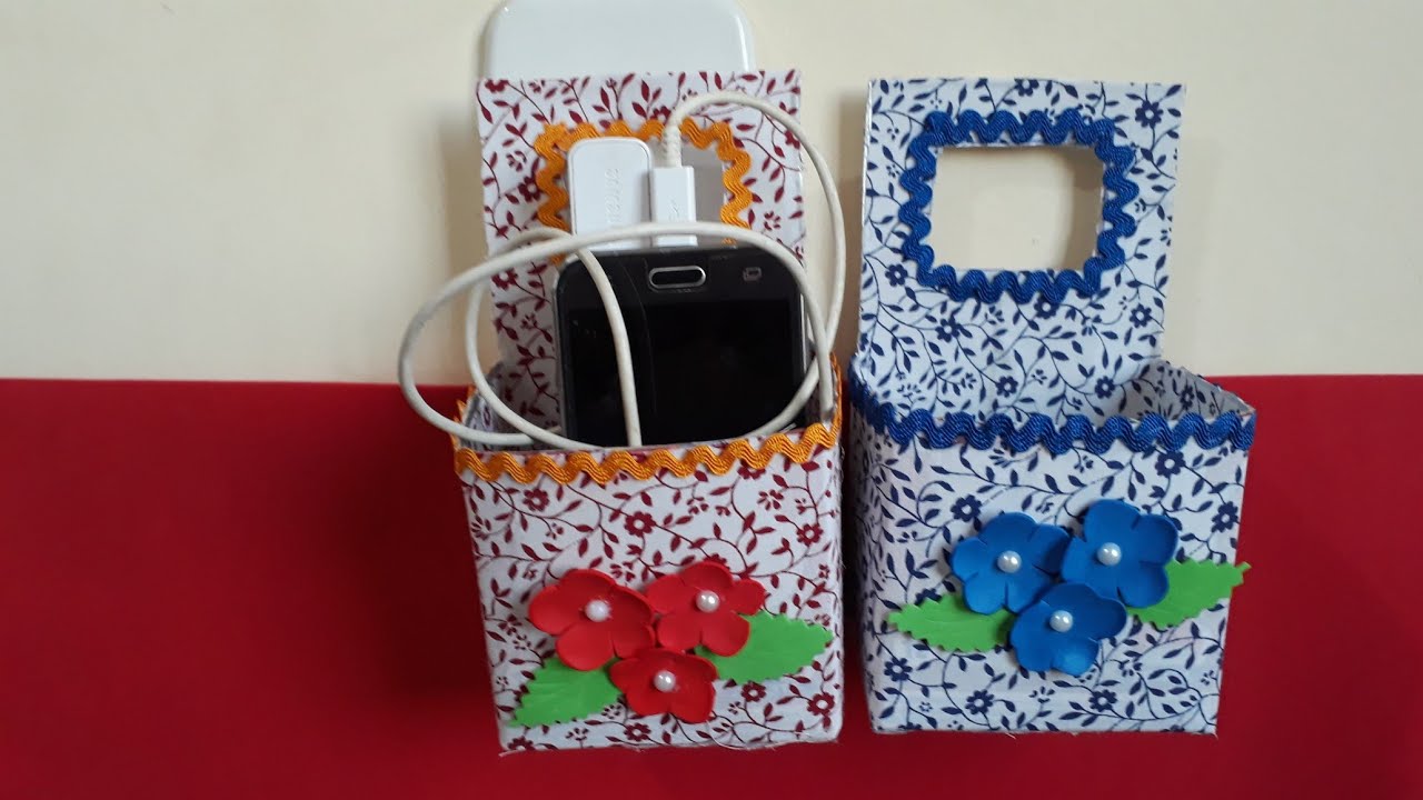 PORTA CARREGADOR DE CELULAR DE CAIXA DE LEITE(#Reciclagem)