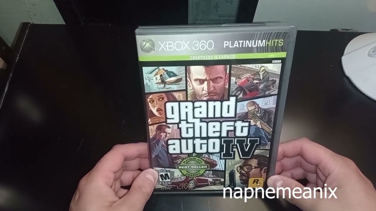 Grand Theft Auto IV Platinum Hits Unboxing Gray Label Complete Xbox 360