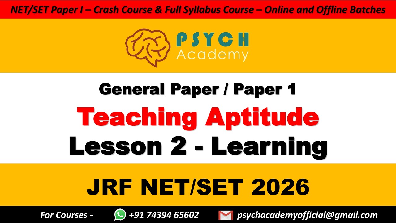 Full Class on Teaching Aptitude 3 | Learner's Characteristics 2 | UGC NET Paper I / General Paper |