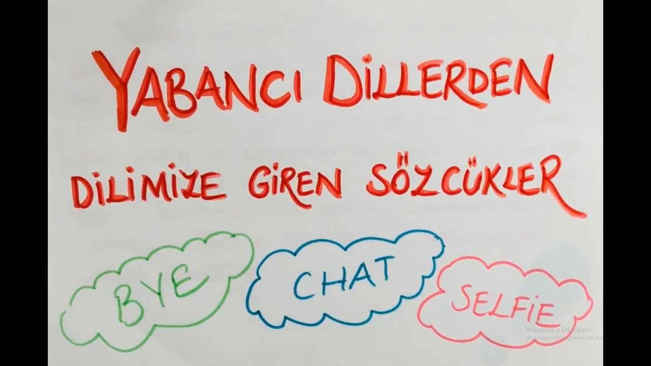 3.Sınıf Türkçe - Yabancı Dillerden Dilimize Giren Sözcükler