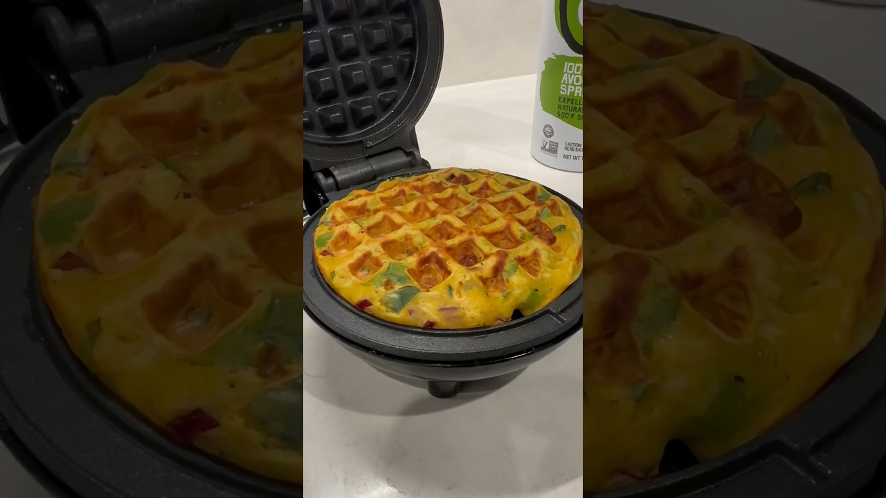 Savory Protein Waffles | Paneer Pakora Waffles #waffle #snack #healthy