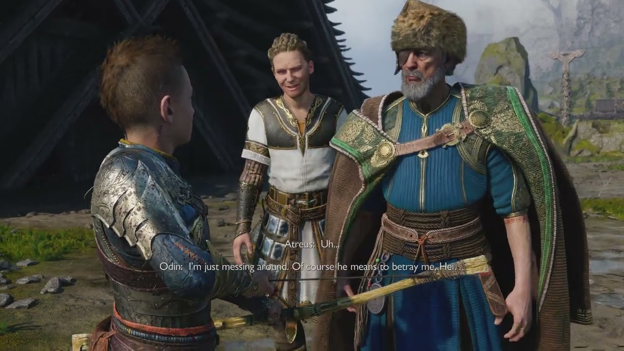 God of War 5 Ragnarok - Atreus meets Odin & Heimdall in Asgard (God of War 2022) PS5