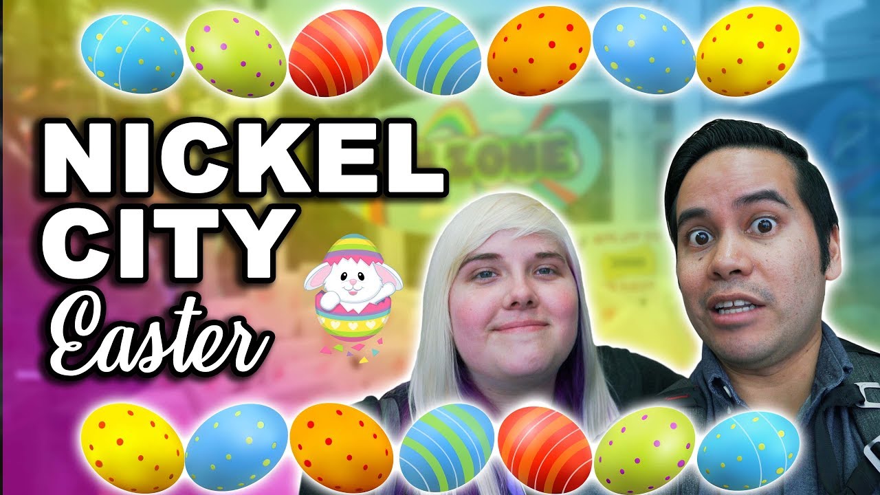 Mystery box ticket claw machine wins! Easter arcade ticket games and more at Nickel City