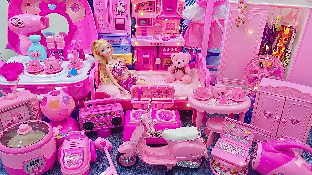 11minutos de satisfacción con el unboxing del adorable set de casa de la princesa Barbie ASMR|Reseña