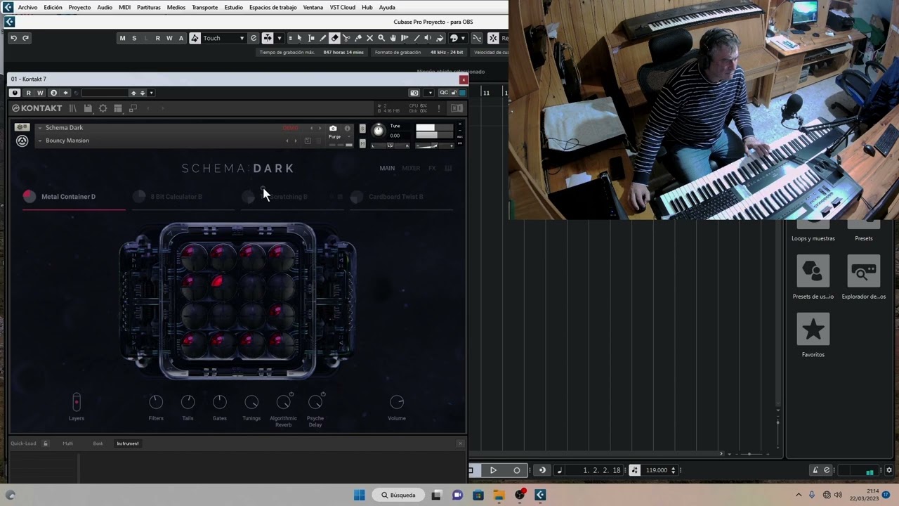 Instrumentos VST  Schema dark Native instruments para Kontakt