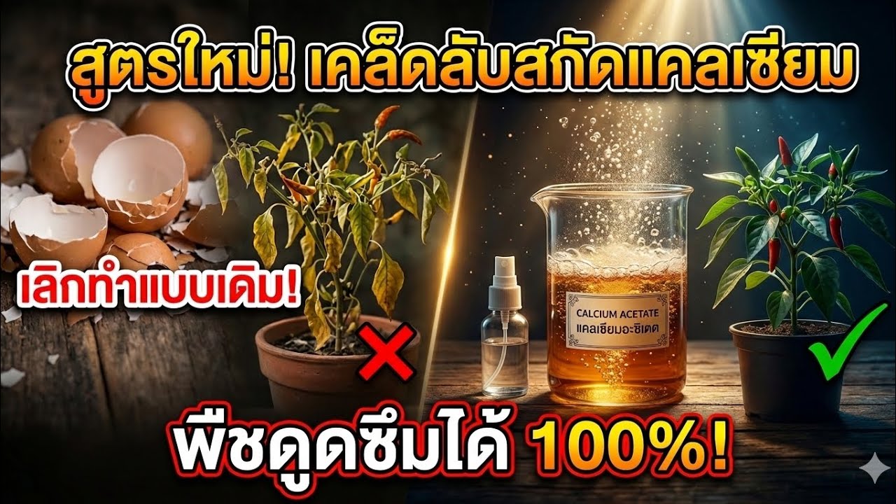 เลิกทำแบบเดิม! เผยสูตรสกัดแคลเซียมเปลือกไข่ที่ดีกว่า พืชดูดซึมได้ 100%​