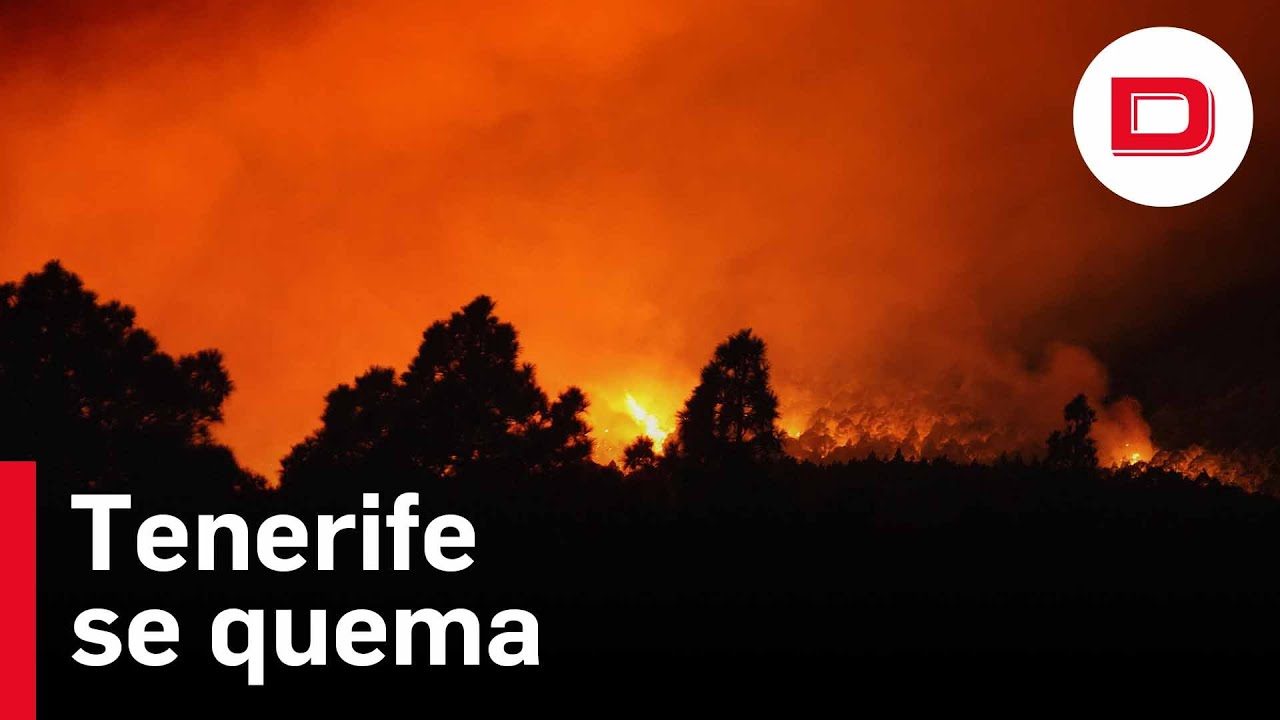 Las imágenes que deja el fuerte incendio que está arrasando con Tenerife