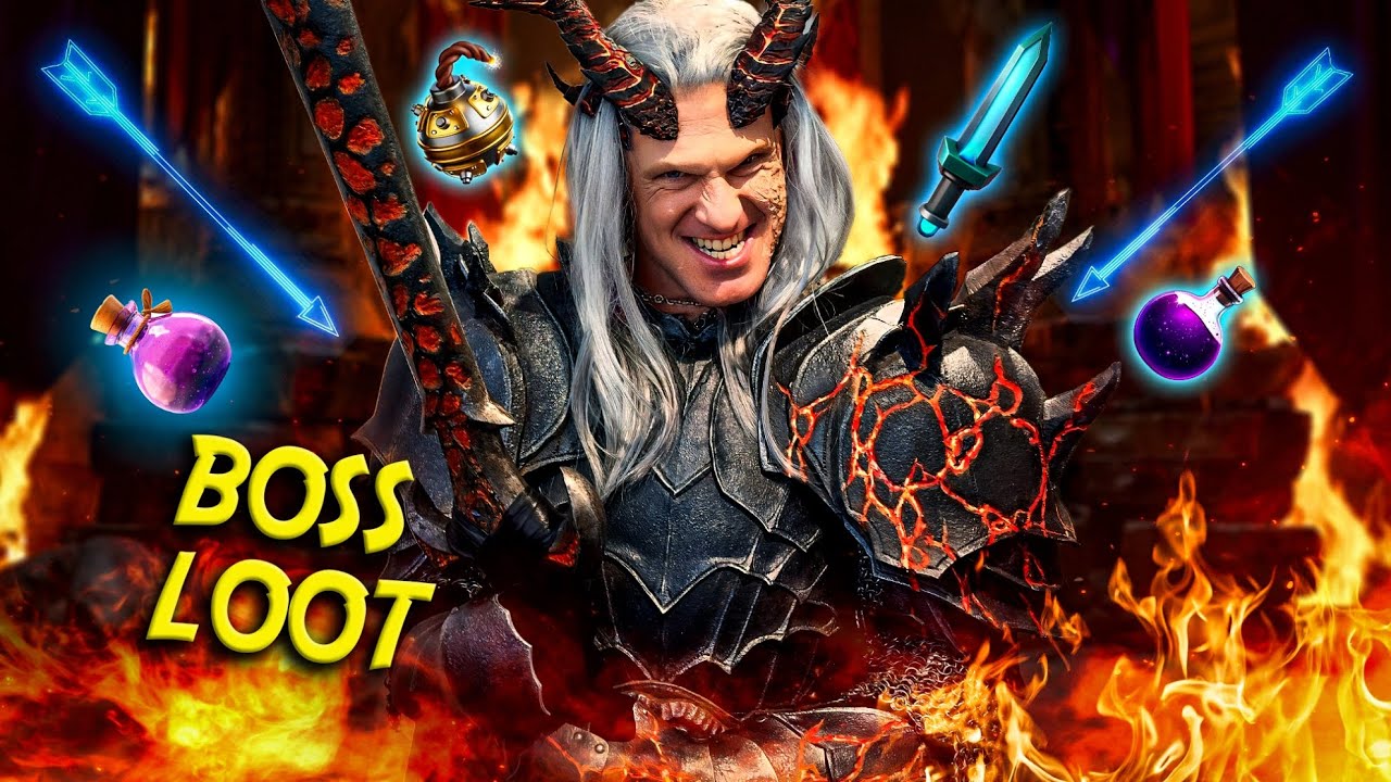 Convenient loot before a boss