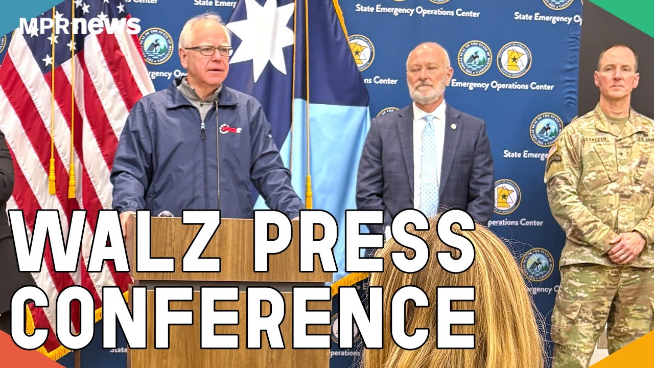 Walz speaks to the press as protests follow ICE fatal shooting
