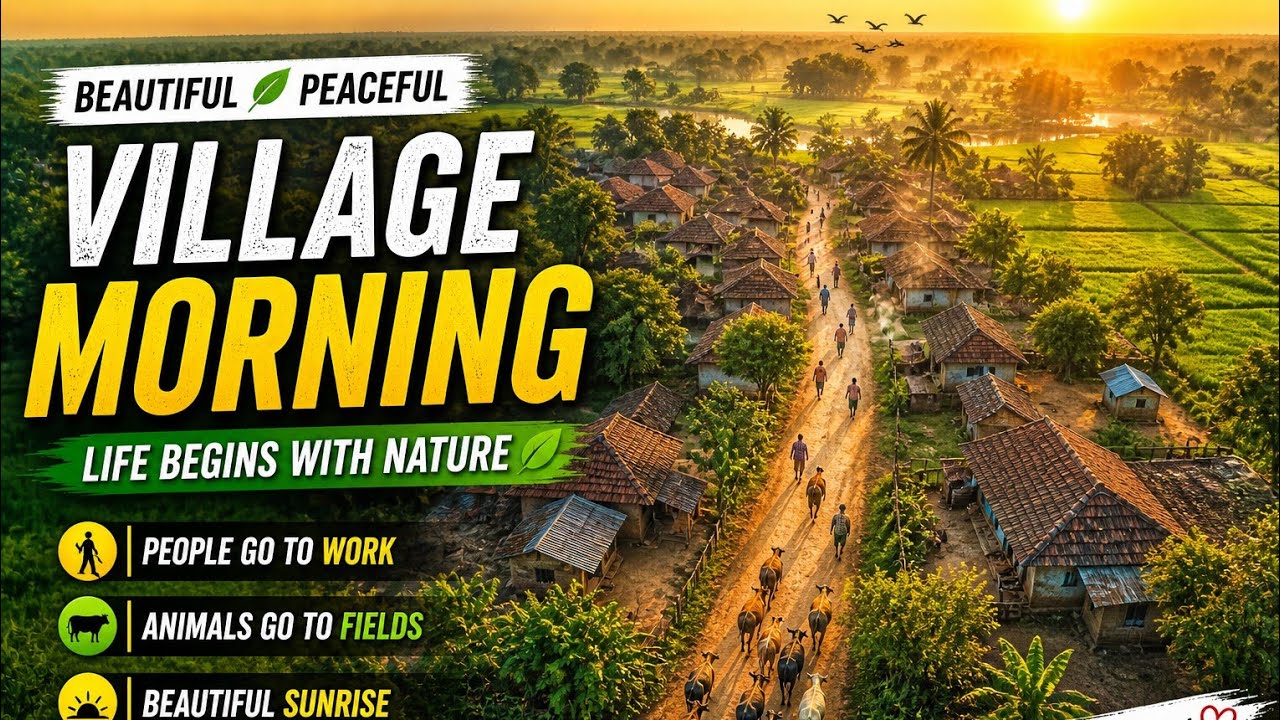 Peaceful Village Morning 🌄 | Cinematic AI Life in Nature