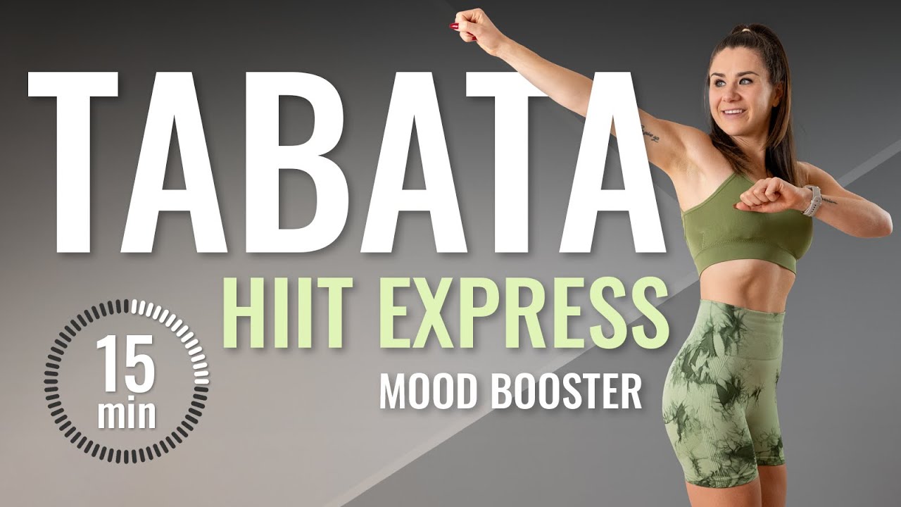 15 min FUNNY TABATA EXPRESS WORKOUT (Mood Booster) - Full Body Cardio, Standing Workout
