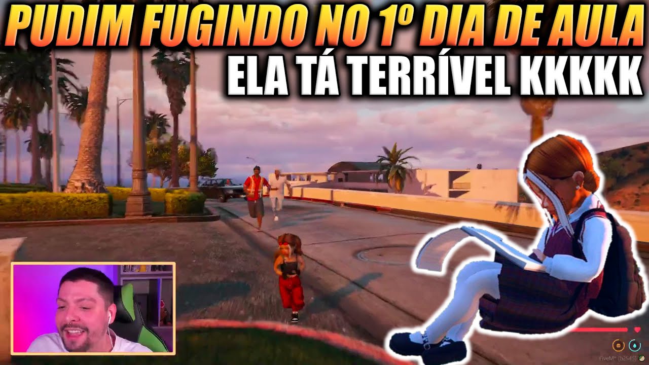 PUDIM JÁ FUGIU NO 1º DIA DE AULA KKK TSUUKI, RJ E LEDZINHO CORRENDO ATRÁS DELA 🤣🤣