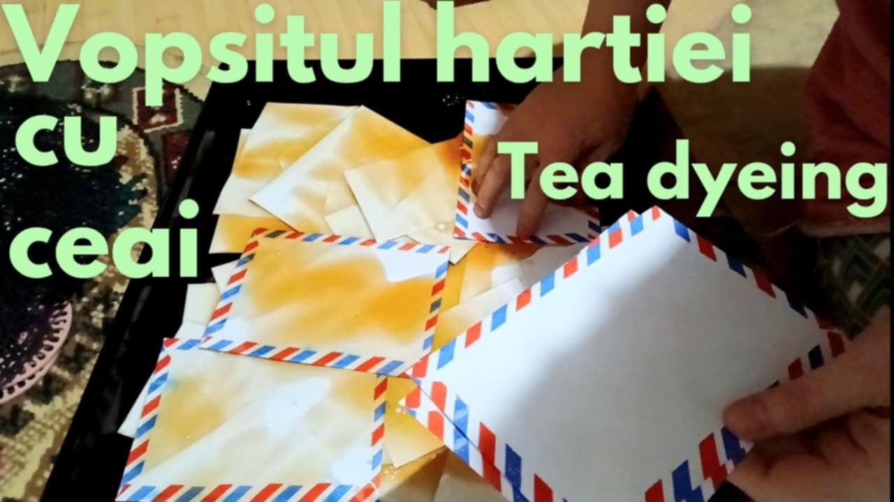 Rateuri si succesuri la vopsitul hartiei cu ceai | Tipuri de hartii folosite, stenciluri