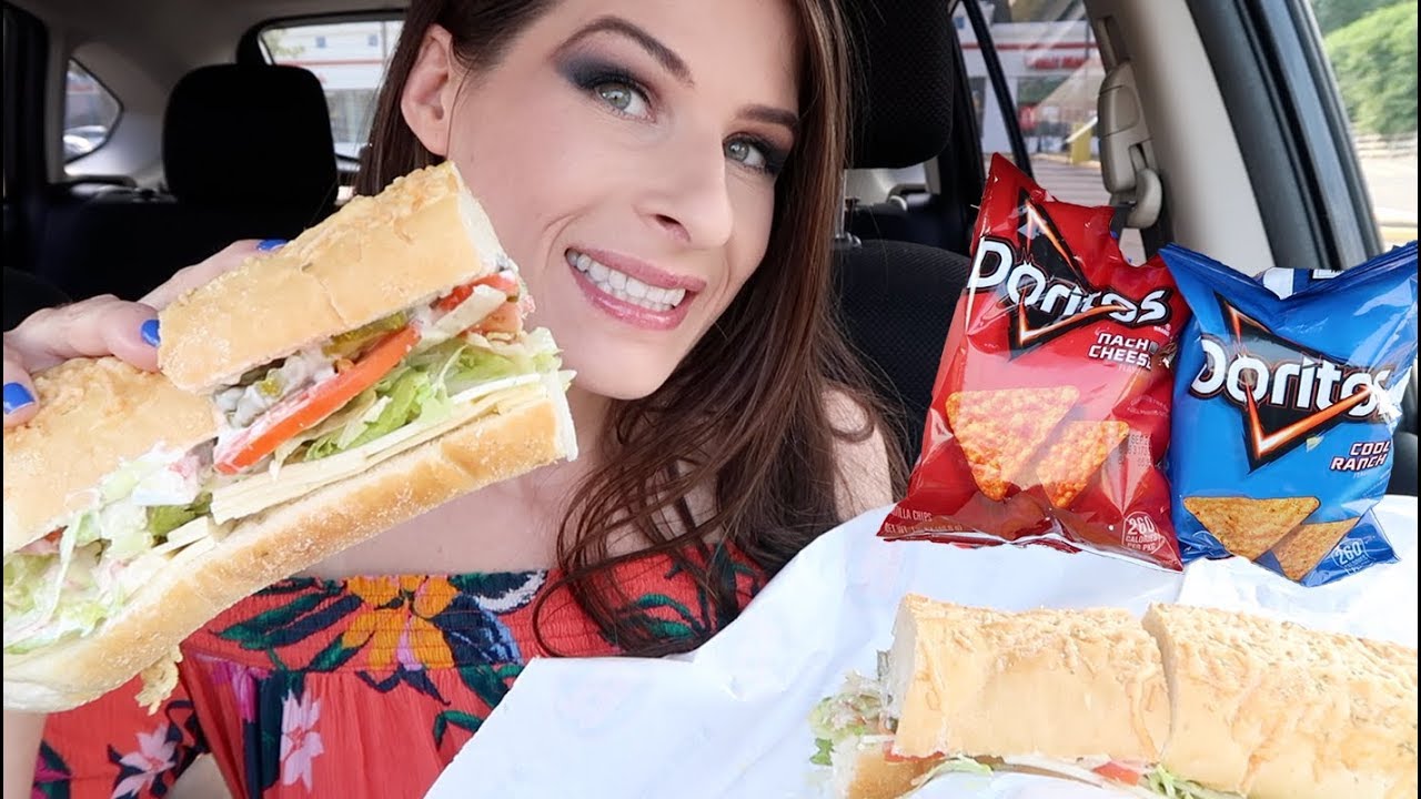 Cheat Day Giant Sandwich Mukbang | Jersey Mike's Eating Show