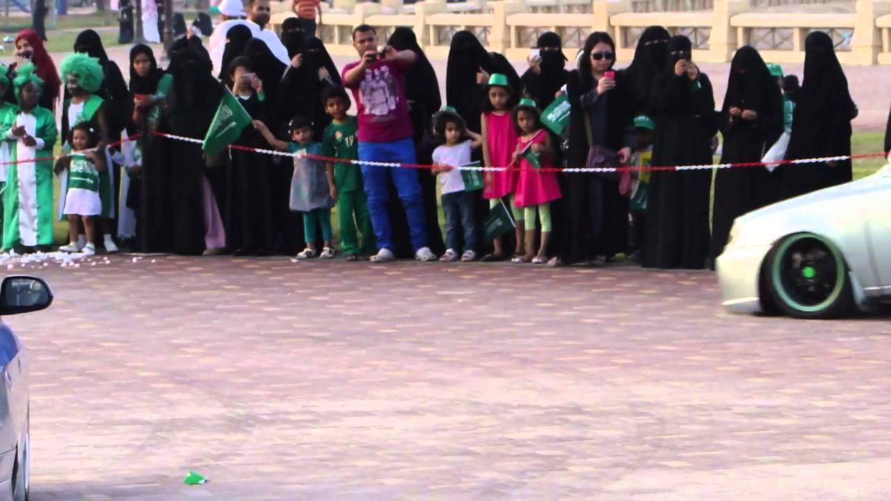استعراض السيارات بمحافظة الجبيل اليوم الوطني 81
